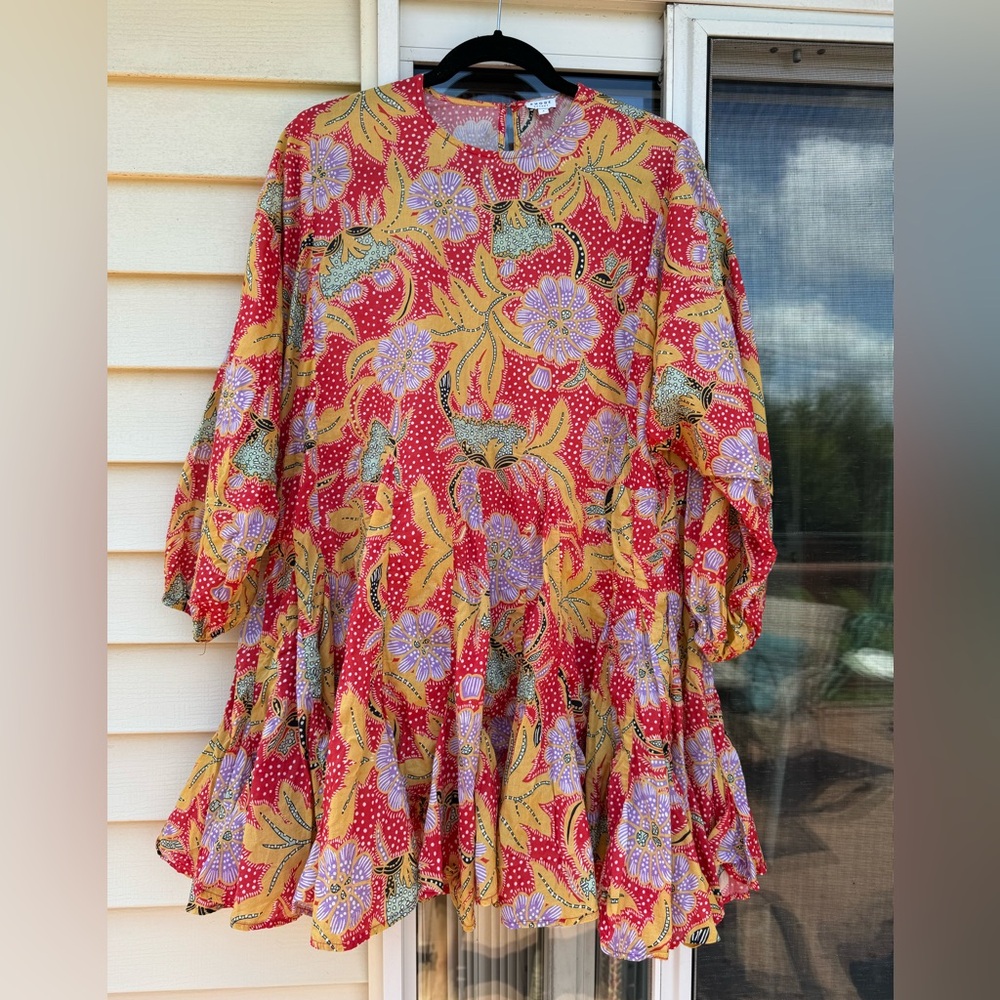 RHODE Resort Ella Belted Mini Dress Flower Print Size Small $445+ MINT